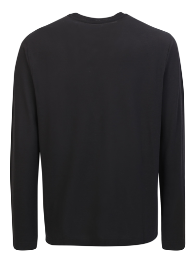 Shop Zanone Solid Color T-shirt Black
