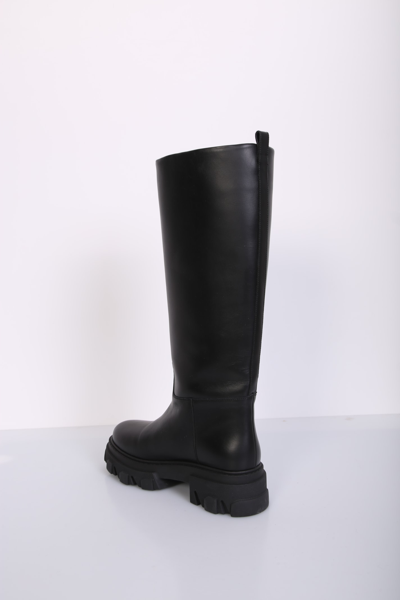 Shop Gia Borghini Rubber Tread Sole Perni Boots In Black