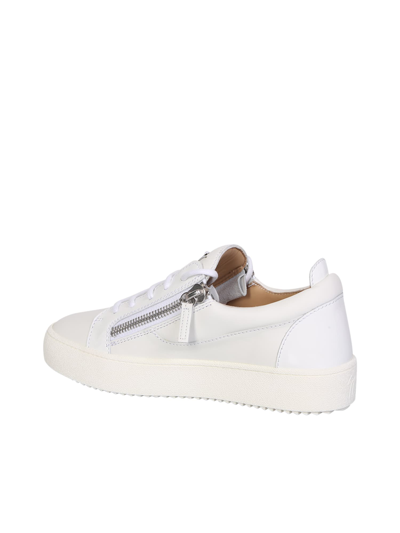 Shop Giuseppe Zanotti Low Sneakers With Side Zip In Multi