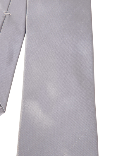 Shop Kiton Pearl Grey Lined Tie