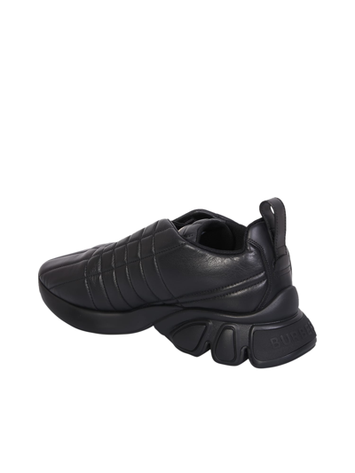 Shop Burberry Quilted Leather Sneaker Black
