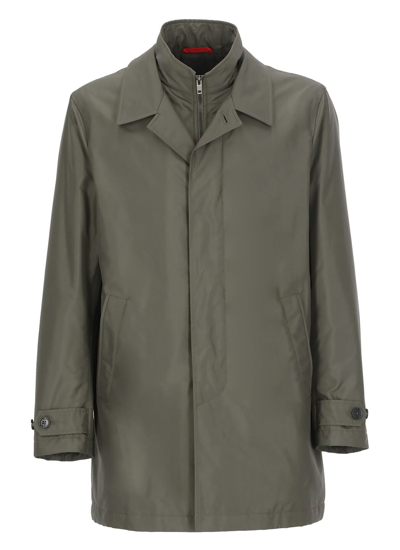 Shop Fay Morning Coat Raincoat In Green