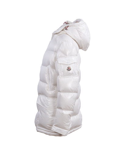 Moncler White Chiablese Short Puffer Jacket In Bianco