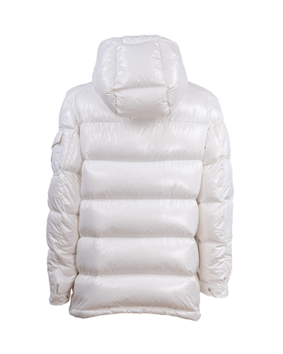 Moncler White Chiablese Short Puffer Jacket In Bianco