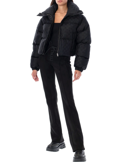 Shop Misbhv Monogram Nylon Puffer Jacket In Black Monogram