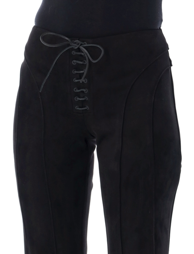 Shop Misbhv Lara Vegan Suede Trousers In Black