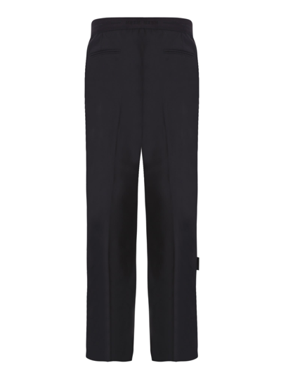 Shop Msgm Pants With Elasticated Waist Black