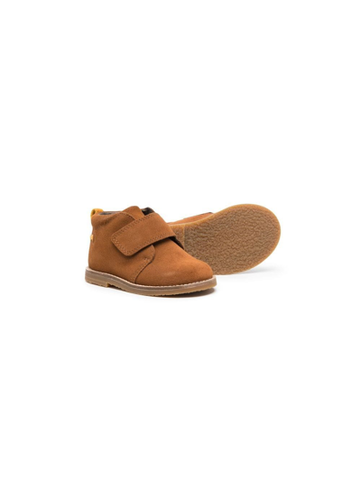 Camper Savina Leather Boots In Brown