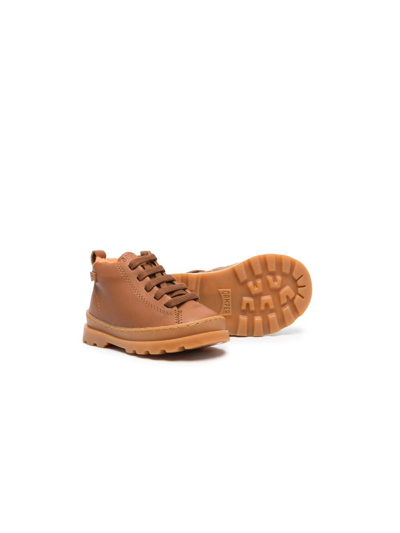 Camper Brutus Ankle Leather Boots In Brown