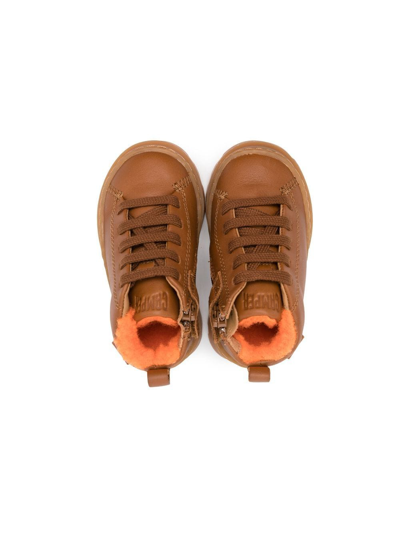 Camper Brutus Ankle Leather Boots In Brown