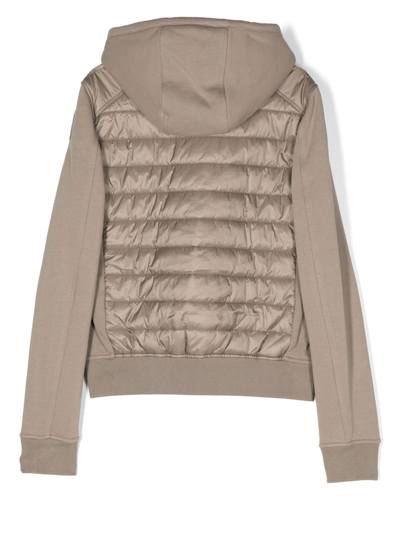 Shop Parajumpers Teen Hooded Padded Jacket In Neutrals