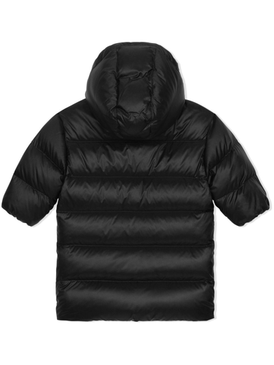 Shop Dolce & Gabbana Logo-tag Hooded Down Jacket In Black