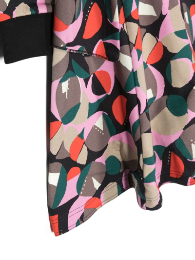 Shop Marni Graphic-print Jersey Dress In Black