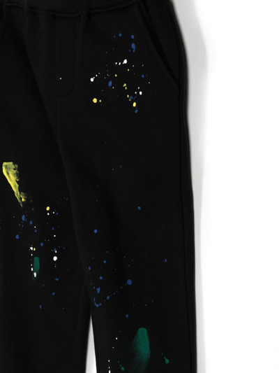 Mostly Heard Rarely Seen 8-bit Louis Paint-splatter Track Pants In Black
