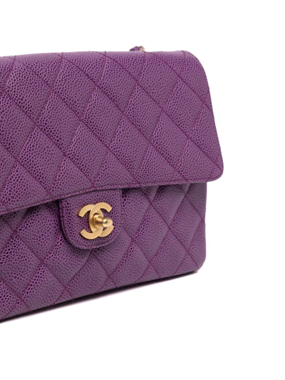 Pre-owned Mini Classic Flap Shoulder Bag In Purple