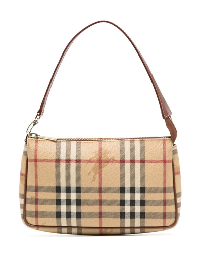 Pre-owned Burberry 1990-2000s House Check Mini Bag In Brown