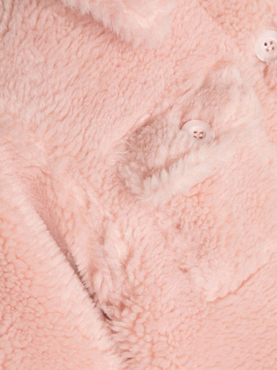 Stand Studio Kids Camille Cocoon Faux Shearling Coat In Pink