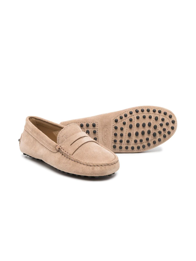 Shop Tod's Gommino Driving Shoes In Neutrals