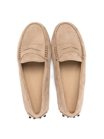 Shop Tod's Gommino Driving Shoes In Neutrals