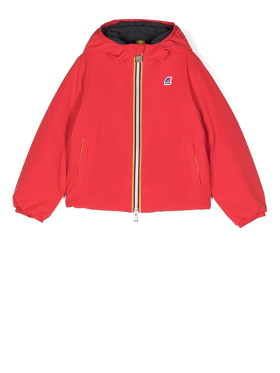 Shop K-way Reversible Padded Jacket In Red