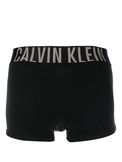 Shop Calvin Klein Underwear Logo-waist Cotton Boxers In Black