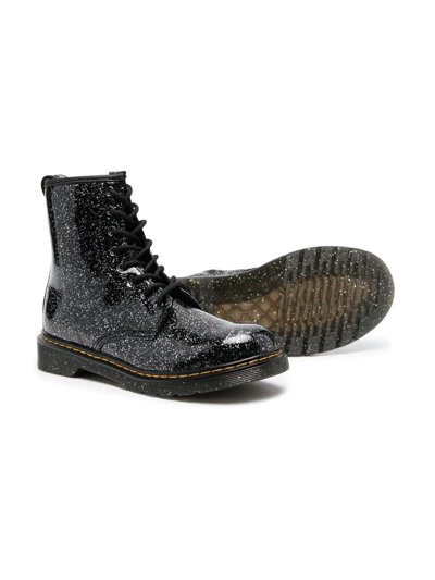 Shop Dr. Martens' Teen Glitter-effect Ankle Boots In Black