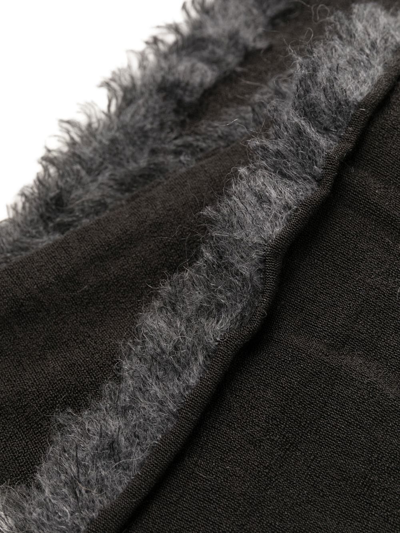 Shop Durazzi Milano Frayed-detail Silk Tights In Grey