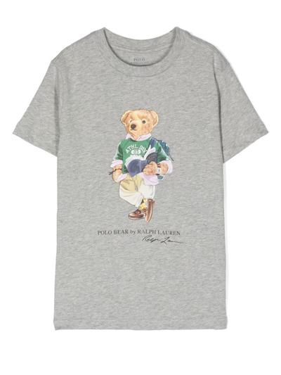 Shop Ralph Lauren Polo Bear Short-sleeve T-shirt In Grey