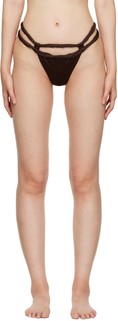 Jacquemus Brown 'le Bas De Maillot Sofio' Bikini Bottom In 850 Brown