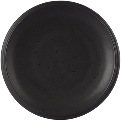 Shop Bklyn Clay Ssense Exclusive Black Saturn Dinnerware Sandwich Plate In Deep Space Black Sat