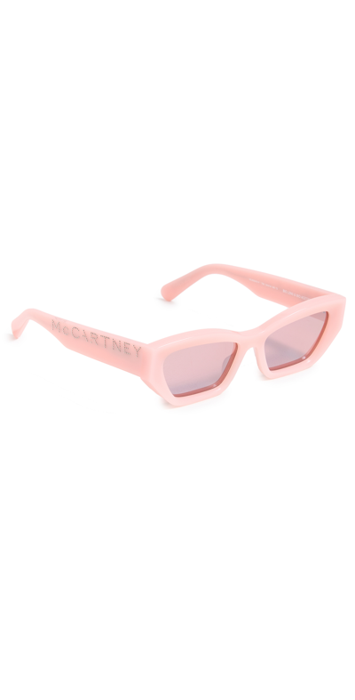 Shop Stella Mccartney Sunglasses In Shiny Pink/bordeaux Mirror