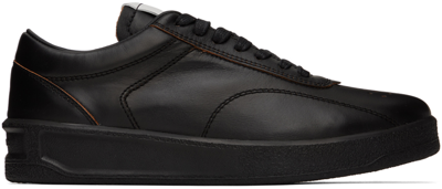 Shop Jil Sander Black Lace-up Sneakers In 001 - Black