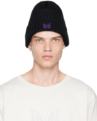 Shop Needles Black Watch Beanie In 0099 D-black