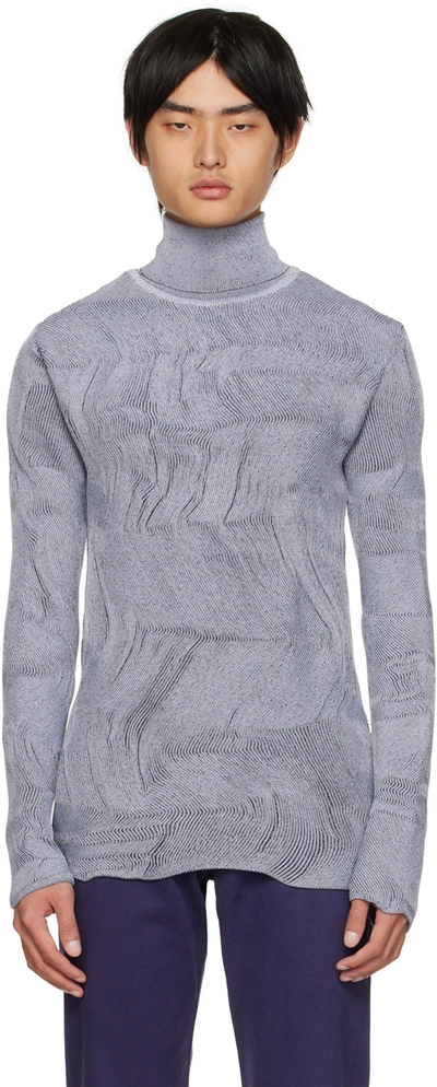 Carlota Barrera Gray Psychedelic Turtleneck In Light Grey