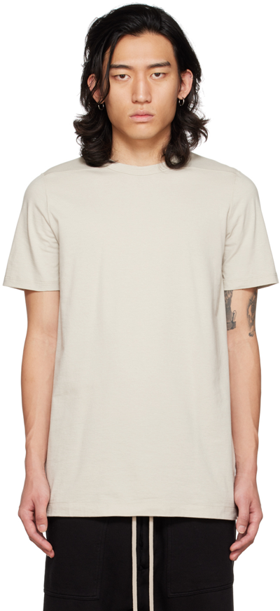 Shop Rick Owens Off-white Level T-shirt In 08 Pearl