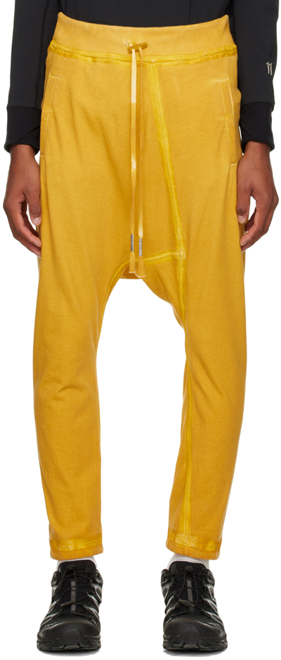 Shop Boris Bidjan Saberi Yellow P20 Lounge Pants In Dirty Fat