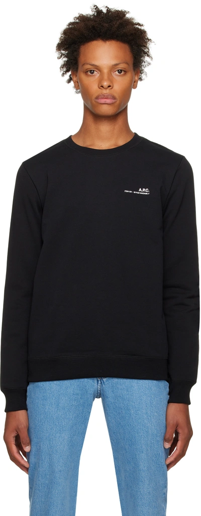 Shop A.p.c. Black Item Sweatshirt In Lzz Black