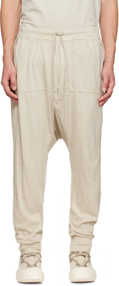 Shop Rick Owens Drkshdw Off-white Prisoner Drawstring Lounge Pants In 08 Pearl