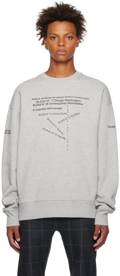 Shop Bless Gray Multicollection Iii Sweatshirt In Heather Grey