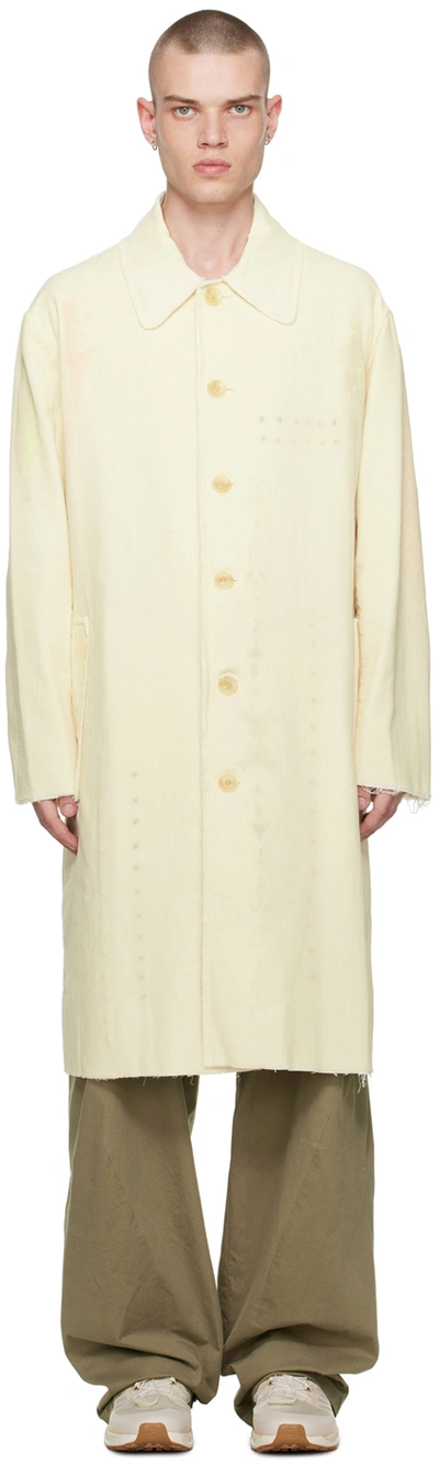 Shop Hyein Seo Off-white Double Layer Coat In Ivory