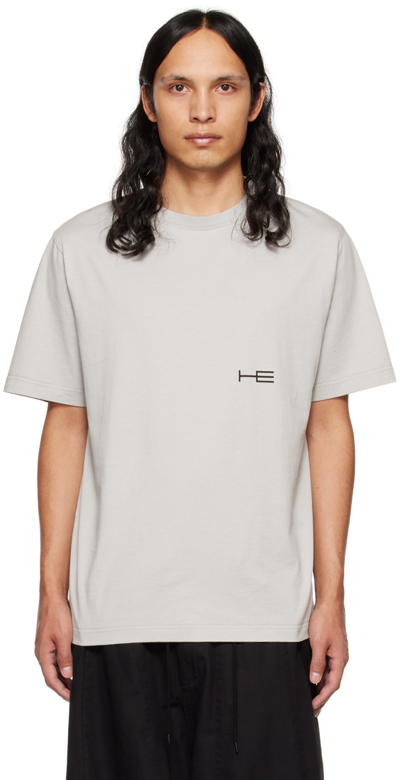 Shop Heliot Emil Gray He T-shirt In Grey