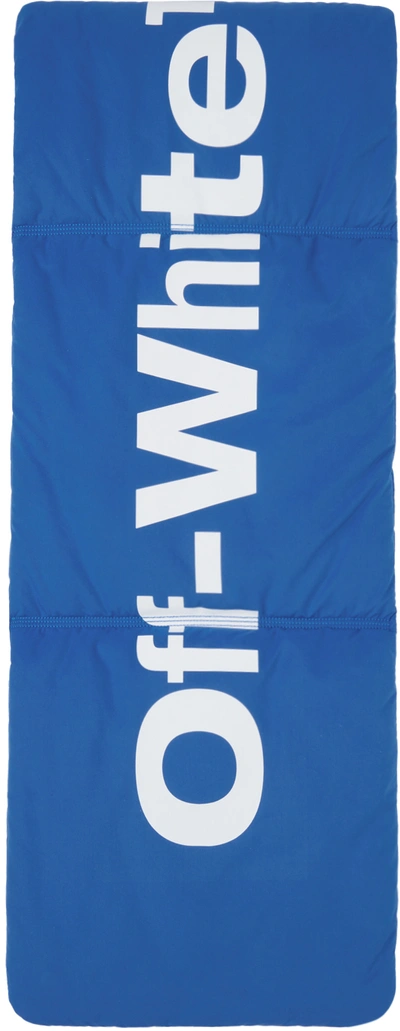 Shop Off-white Blue Bounce Maxi Ski Scarf In Peacock White