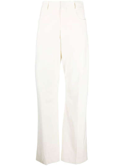 Shop Jacquemus White High-waisted Pants Le Pantalon Sauge