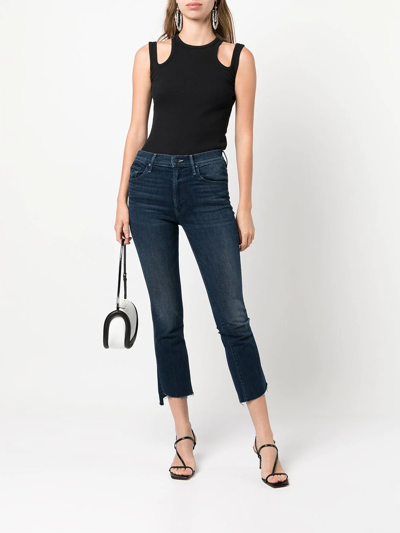 Shop Mother Insider Cropped Jeans In Neutrals