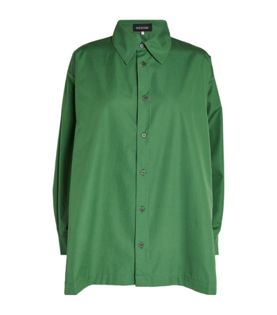 Shop Eskandar Cotton Shirt In Green