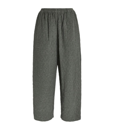 Shop Eskandar Quilted Japanese Trousers In Green