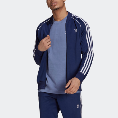 Shop Adidas Originals Men's Adidas Adicolor Classics Primeblue Sst Track Jacket In Blue