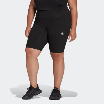 Shop Adidas Originals Women's Adidas Adicolor Essentials Short Tights (plus Size) In Black