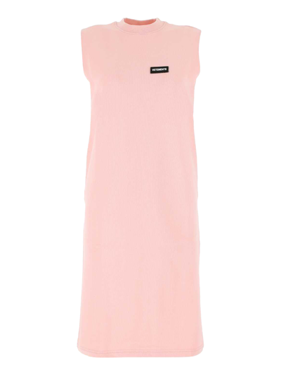 Shop Vetements Women's Dresses -  - In Pink Cotton