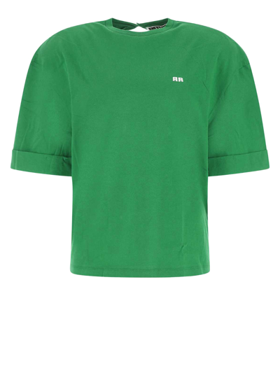 Shop Rotate Birger Christensen Women's T-shirts And Top - Rotate - In Green Cotton